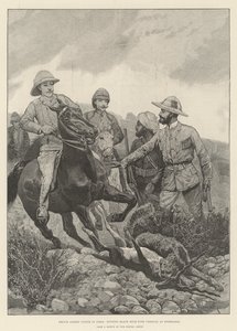 Prins Albert Victor in India, jacht op Zwarte Bok met Jachtluipaard in Hyderabad
